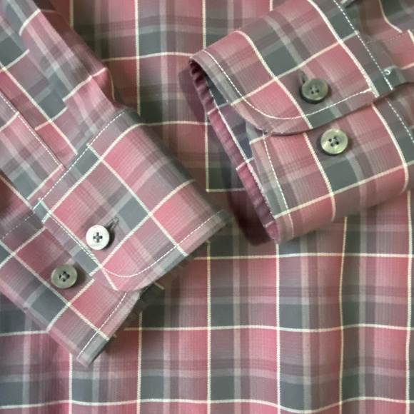 UNTUCKit Mens Red Check Cotton Wrinkle Free Lerman Casual Office Shirt- Sz-XL - Picture 6 of 16
